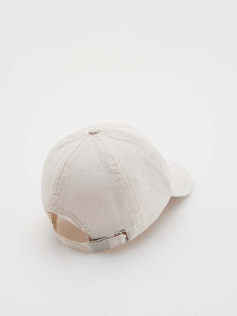 Reserved Baumwoll Baseball Kappen Jungen Beige | 7513-YIFRT