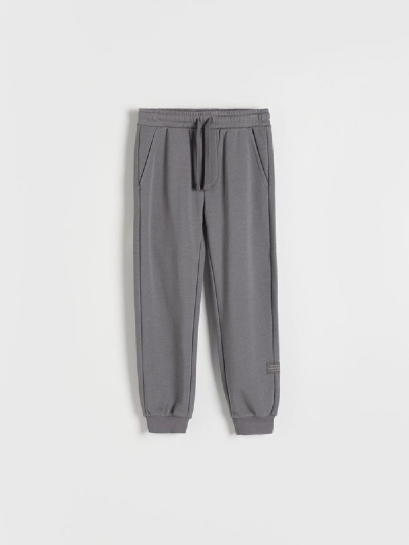 Reserved Baumwoll Joggers Hosen Jungen Dunkelgrau | 1825-YPZRM