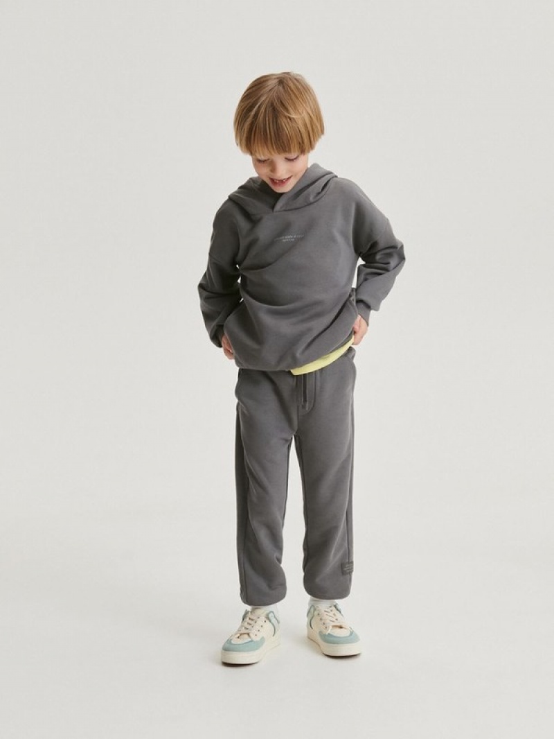 Reserved Baumwoll Joggers Hosen Jungen Dunkelgrau | 1825-YPZRM