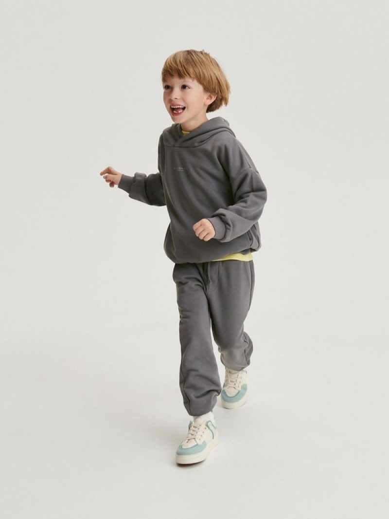 Reserved Baumwoll Joggers Hosen Jungen Dunkelgrau | 1825-YPZRM