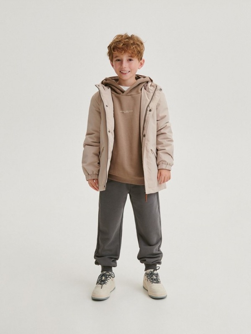 Reserved Baumwoll Joggers Hosen Jungen Dunkelgrau | 0742-YCEAF