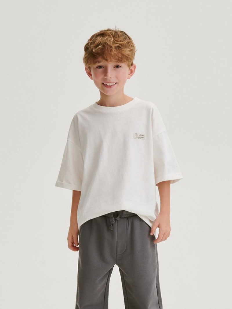 Reserved Baumwoll Joggers Hosen Jungen Dunkelgrau | 0742-YCEAF