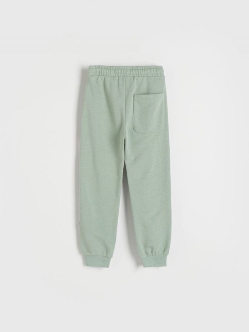 Reserved Baumwoll Joggers Hosen Jungen Hellolivgrün | 4892-NSEIT