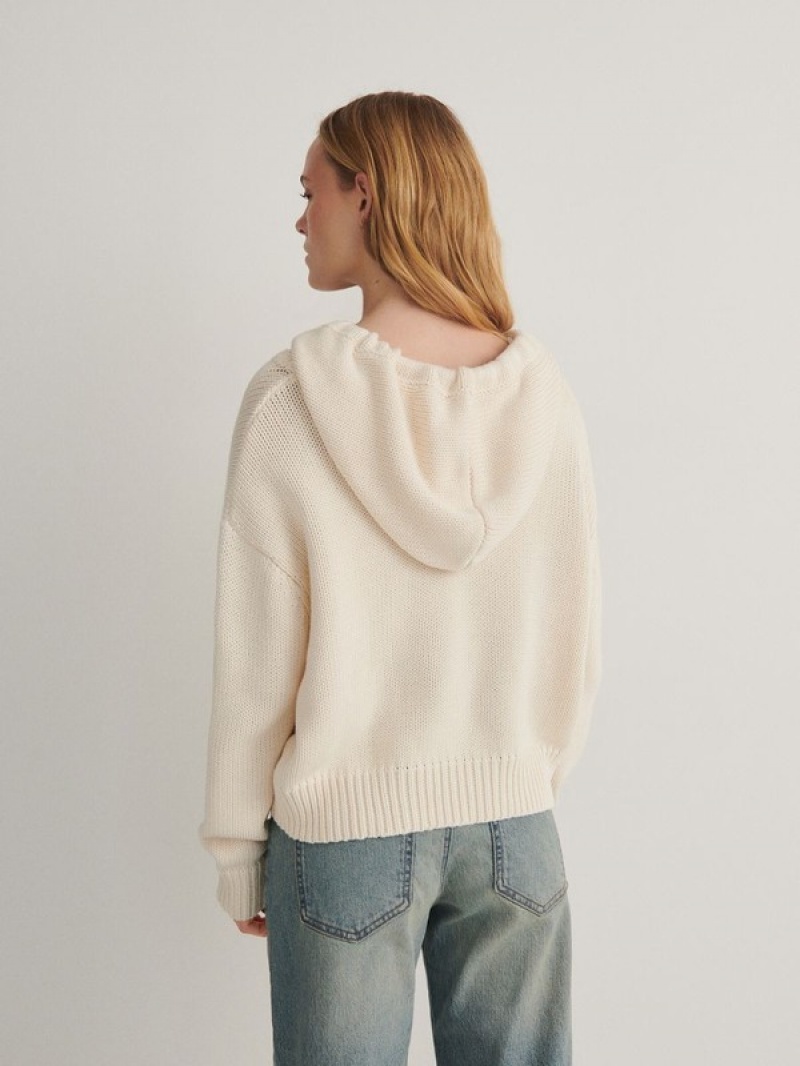 Reserved Baumwoll Pullover Damen Beige | 3819-GVAZY