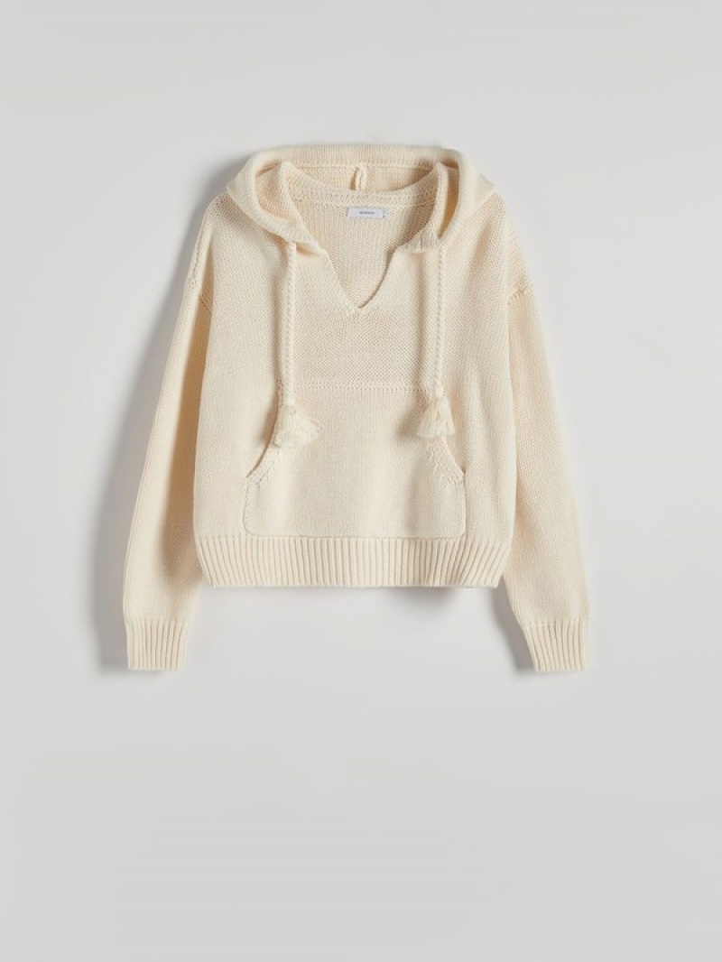 Reserved Baumwoll Pullover Damen Beige | 3819-GVAZY