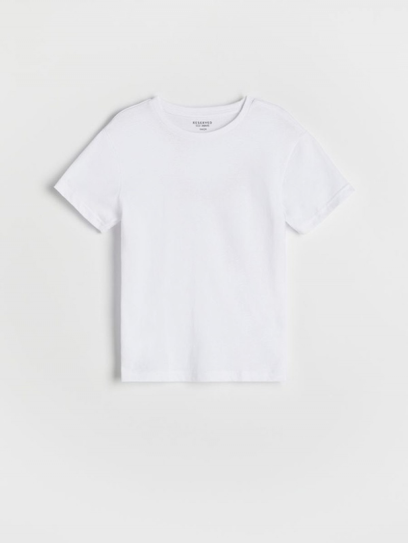 Reserved Baumwoll T-shirts Jungen Weiß | 5926-WHVQT