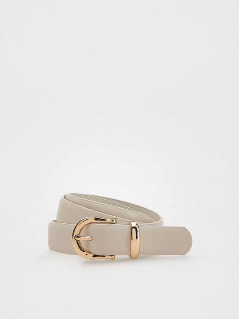 Reserved Beltdecorative Schnallen Gürtel Damen Weiß | 6954-PFXYA