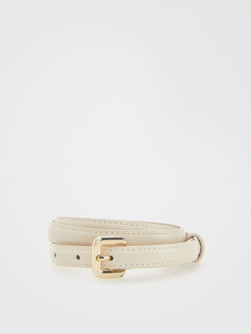 Reserved Beltdecorative Schnallen Gürtel Damen Weiß | 2048-RCBPV