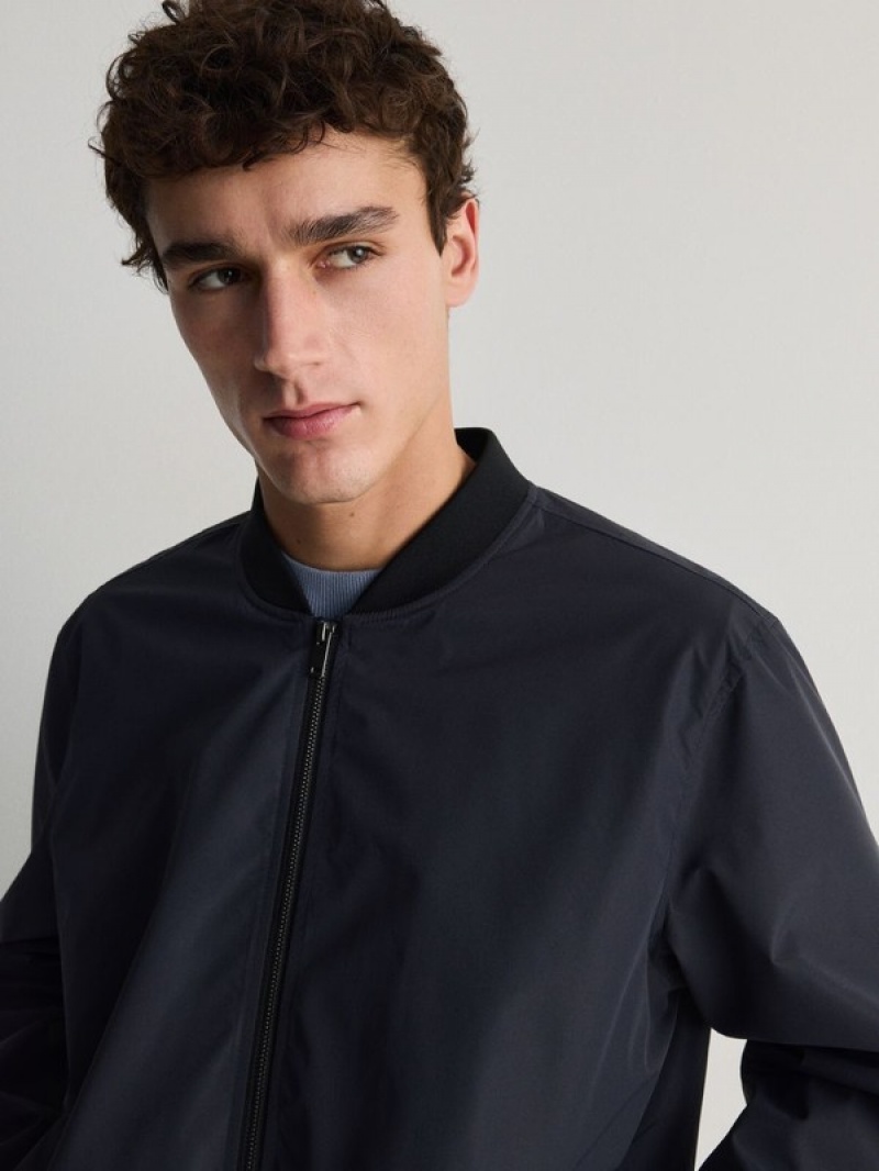 Reserved Bomber Jacken Herren Navy | 3041-BRYEF