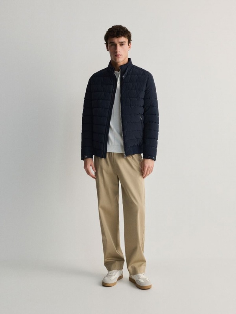 Reserved Bomber Jacken Herren Navy | 5218-JTDXA