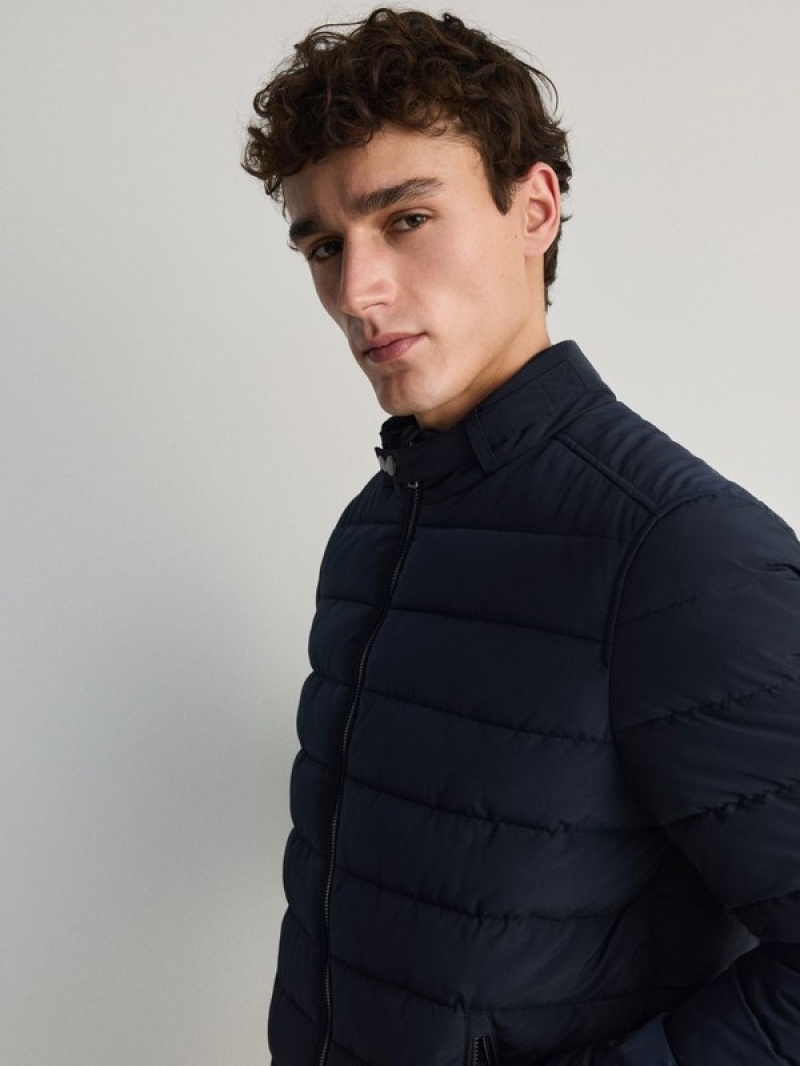 Reserved Bomber Jacken Herren Navy | 5218-JTDXA