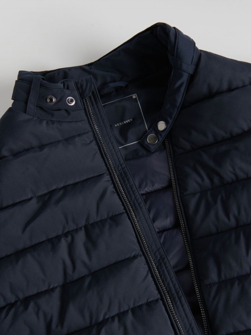 Reserved Bomber Jacken Herren Navy | 5218-JTDXA