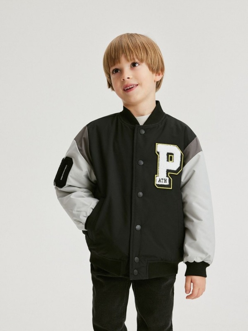 Reserved Bomber Jacken Jungen Schwarz | 8932-EYUHR