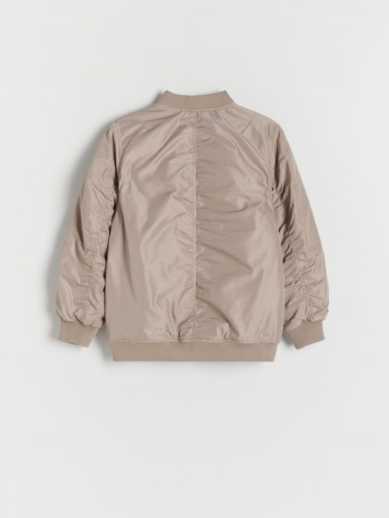 Reserved Bomber Jacken Mädchen Beige | 6578-CTXKN