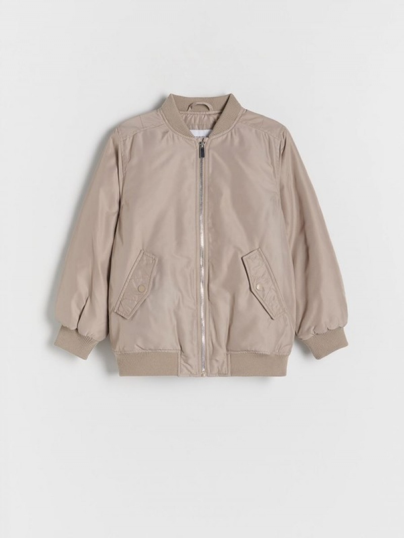 Reserved Bomber Jacken Mädchen Beige | 6578-CTXKN