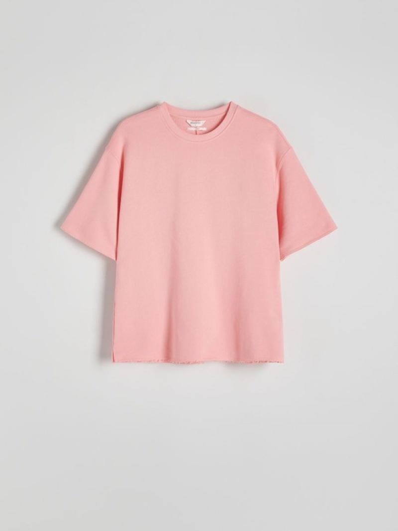 Reserved Boxy T-shirts Herren Rosa | 0735-JBXMW