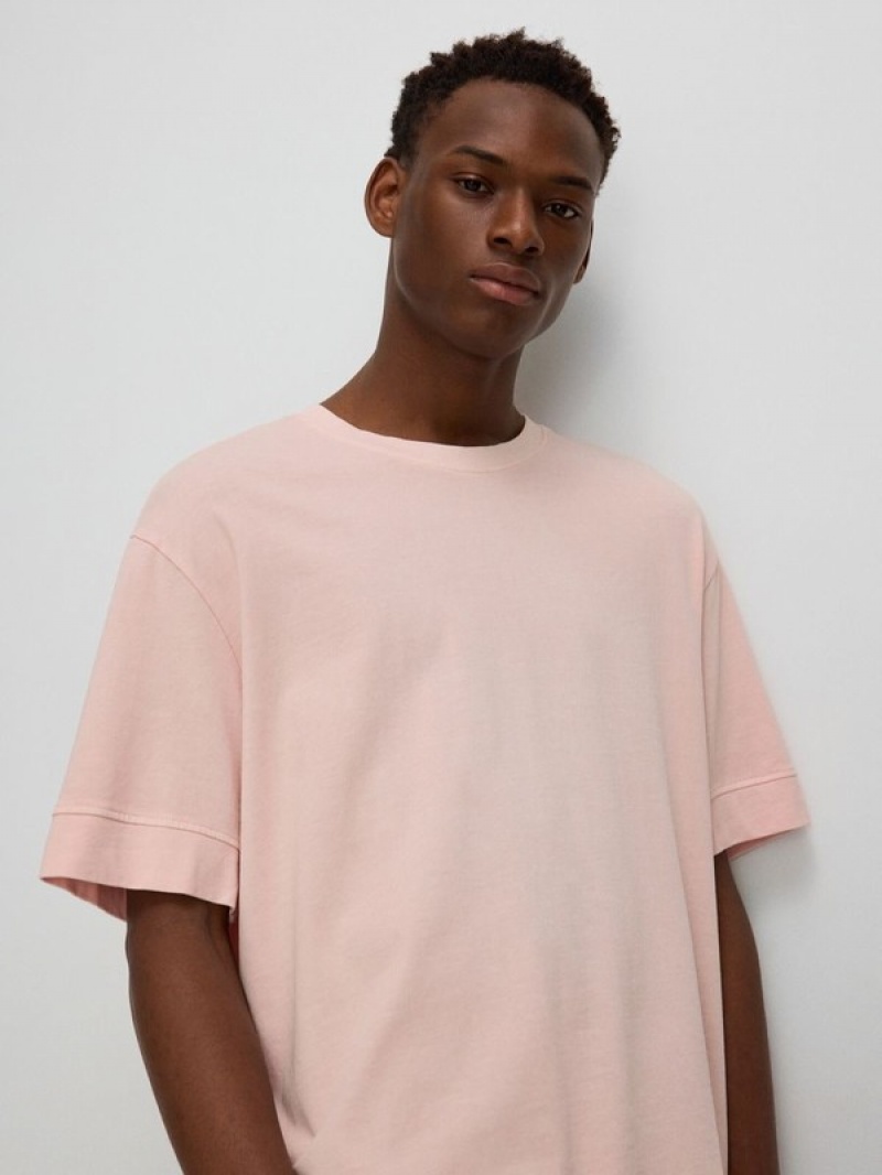 Reserved Boxy T-shirts Herren Rosa | 2976-BYKSX