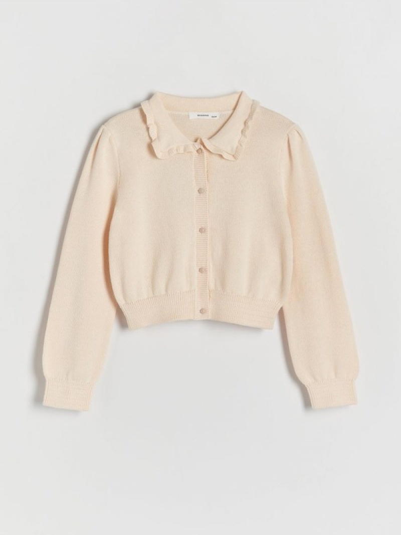 Reserved Cardigancollar Pullover Mädchen Beige | 8534-WVHOB