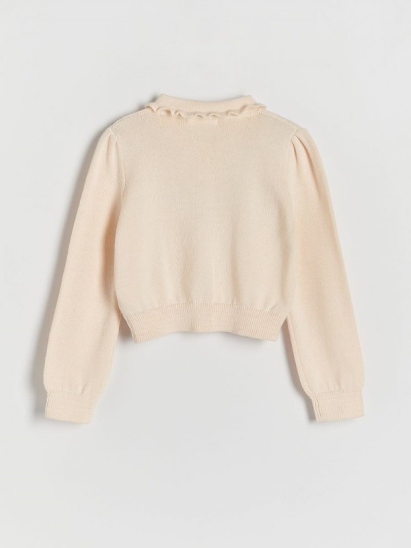 Reserved Cardigancollar Pullover Mädchen Beige | 8534-WVHOB