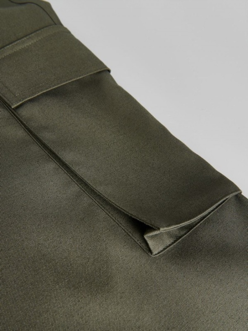 Reserved Cargo Pockets Hosen Damen Grün | 8951-VQFHL