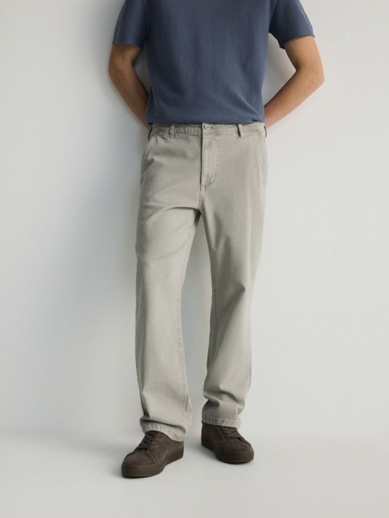 Reserved Chino Hosen Herren Hellgrau | 6715-NUKEZ