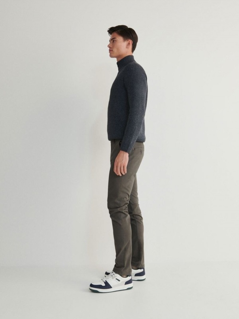 Reserved Chino Slim Fit Hosen Herren Dunkelgrau | 2834-GRHAV