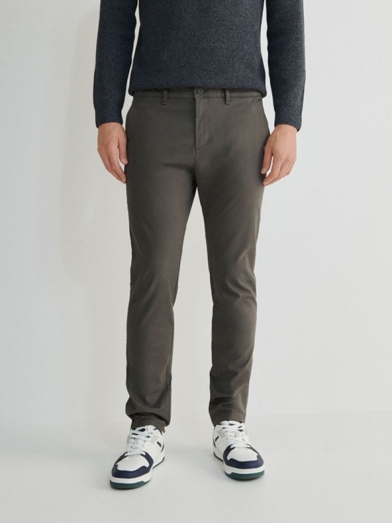 Reserved Chino Slim Fit Hosen Herren Dunkelgrau | 2834-GRHAV