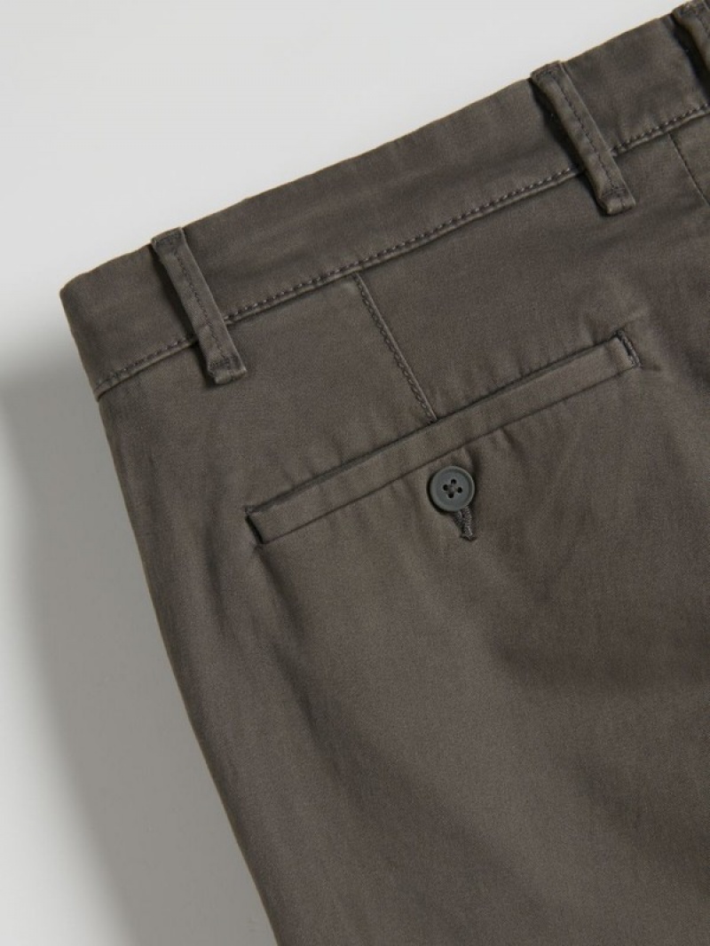 Reserved Chino Slim Fit Hosen Herren Dunkelgrau | 2834-GRHAV