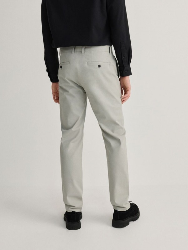 Reserved Chino Slim Fit Hosen Herren Hellgrau | 0183-OFNPV