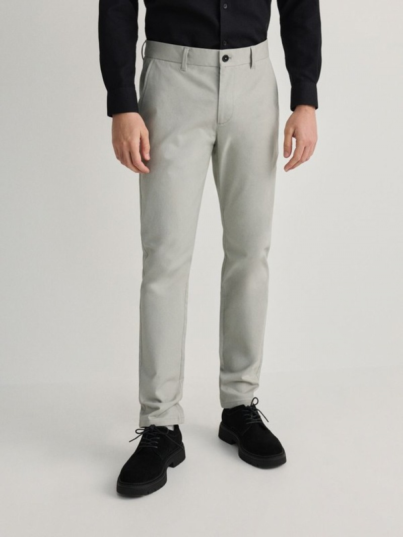 Reserved Chino Slim Fit Hosen Herren Hellgrau | 0183-OFNPV