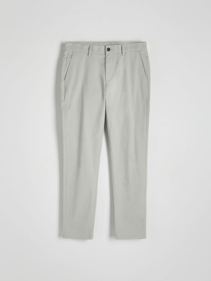 Reserved Chino Slim Fit Hosen Herren Hellgrau | 0183-OFNPV