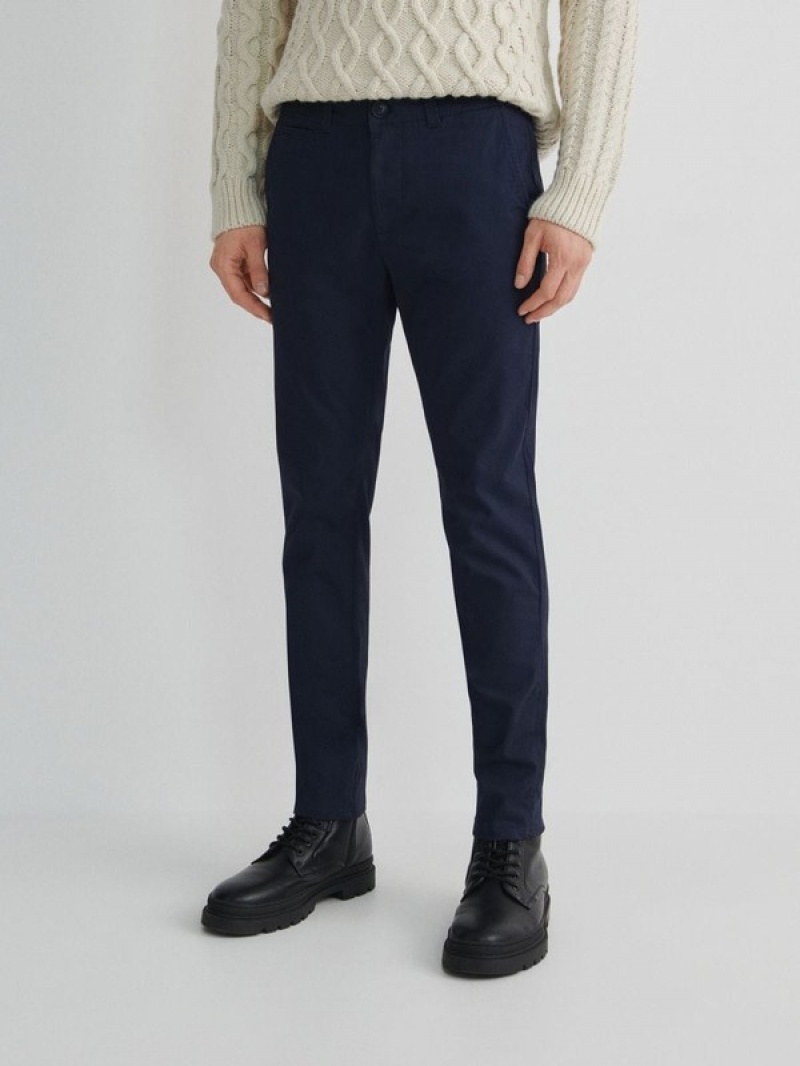 Reserved Chino Slim Fit Hosen Herren Navy | 4081-FGXWJ