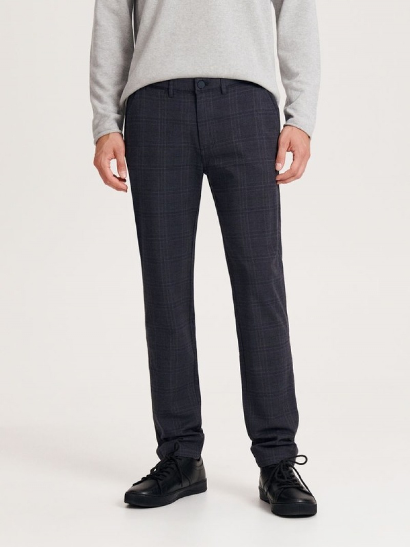 Reserved Chino Slim Hosen Herren Navy | 2965-AYUXI