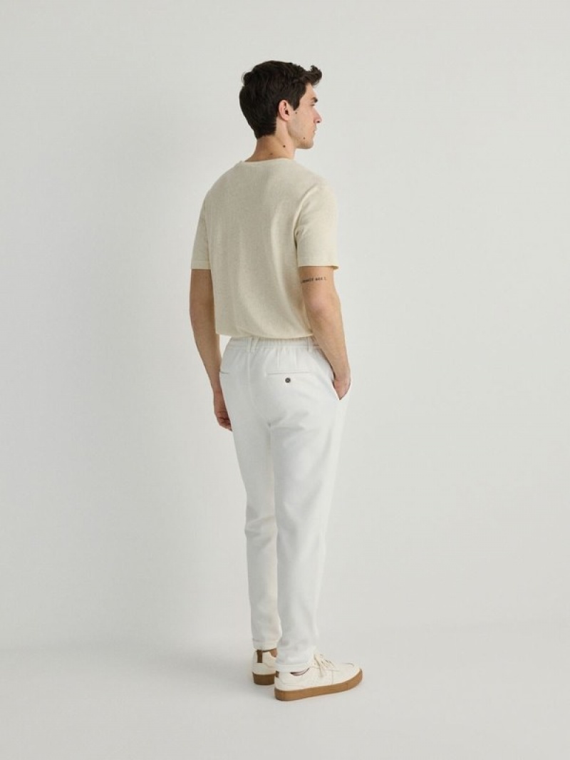 Reserved Chino Slim Hosen Herren Weiß | 9546-FOBXH