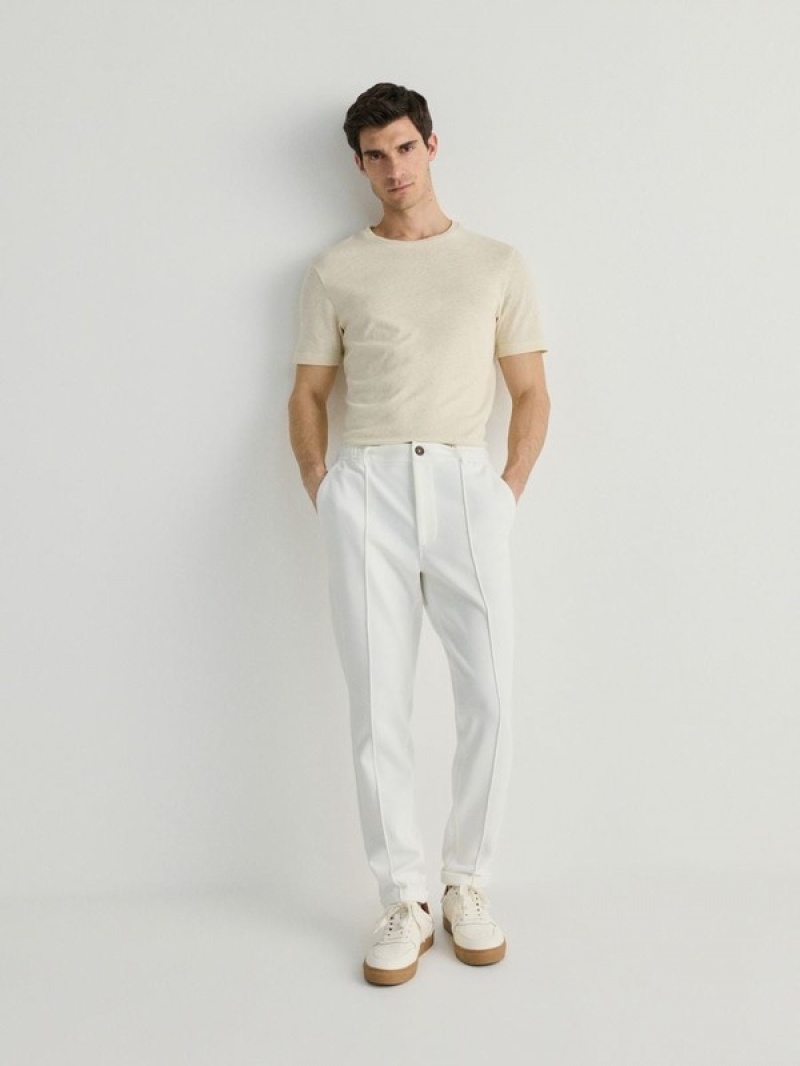 Reserved Chino Slim Hosen Herren Weiß | 9546-FOBXH