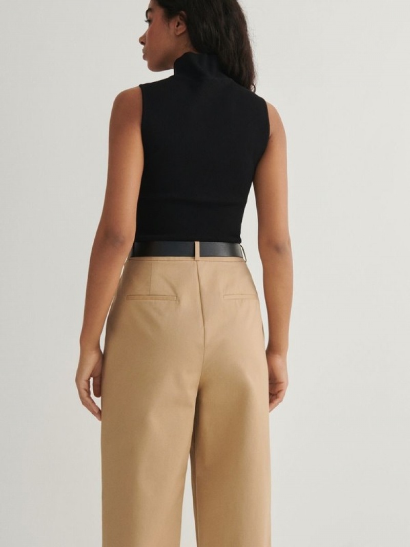 Reserved Chino With Hosen Damen Beige | 4193-SYQVD