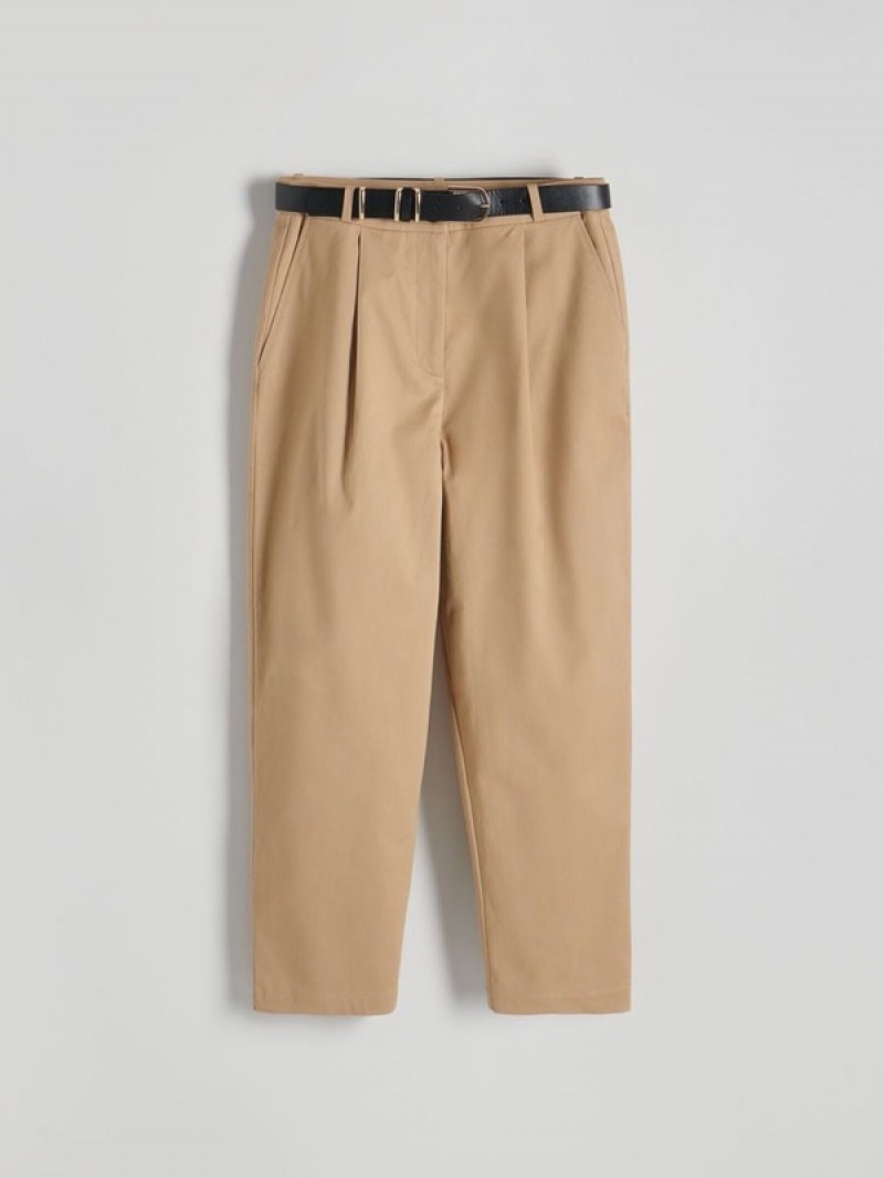 Reserved Chino With Hosen Damen Beige | 4193-SYQVD