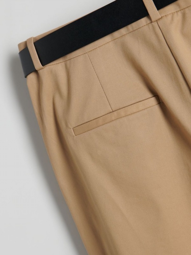 Reserved Chino With Hosen Damen Beige | 4193-SYQVD