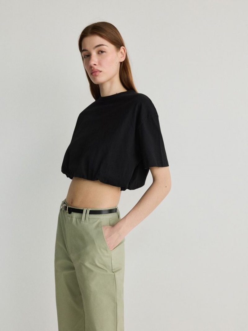 Reserved Chino With Hosen Damen Grün | 2793-ANVFS