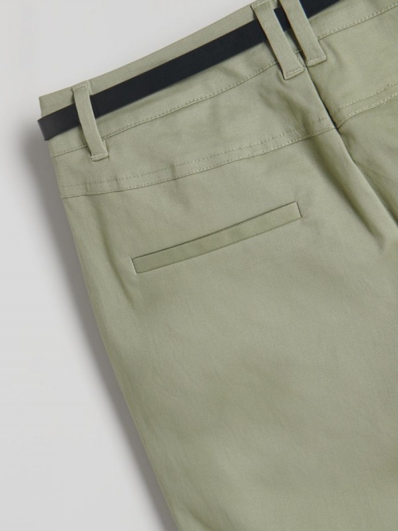 Reserved Chino With Hosen Damen Grün | 2793-ANVFS