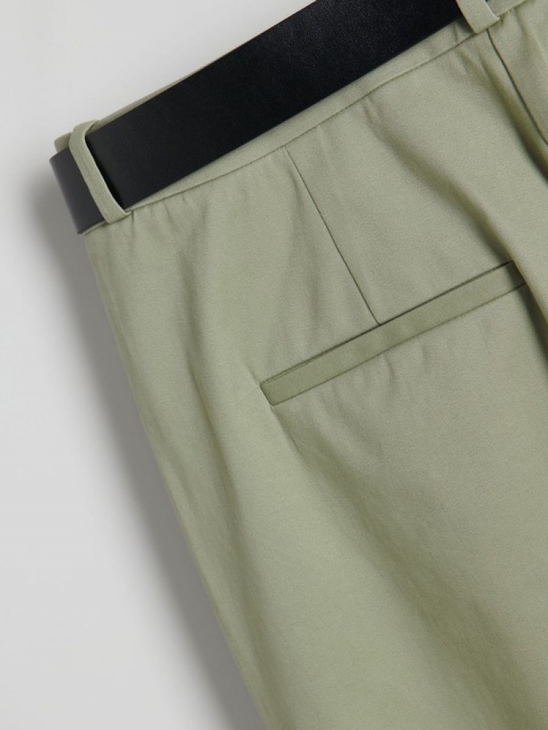 Reserved Chino With Hosen Damen Grün | 9432-GJUEL