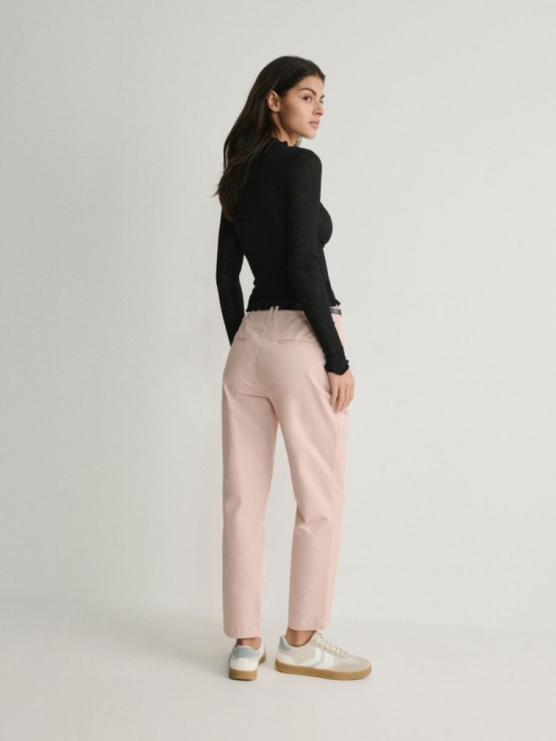 Reserved Chino With Hosen Damen Rosa | 8701-EYJZI