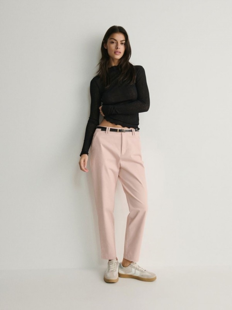 Reserved Chino With Hosen Damen Rosa | 8701-EYJZI