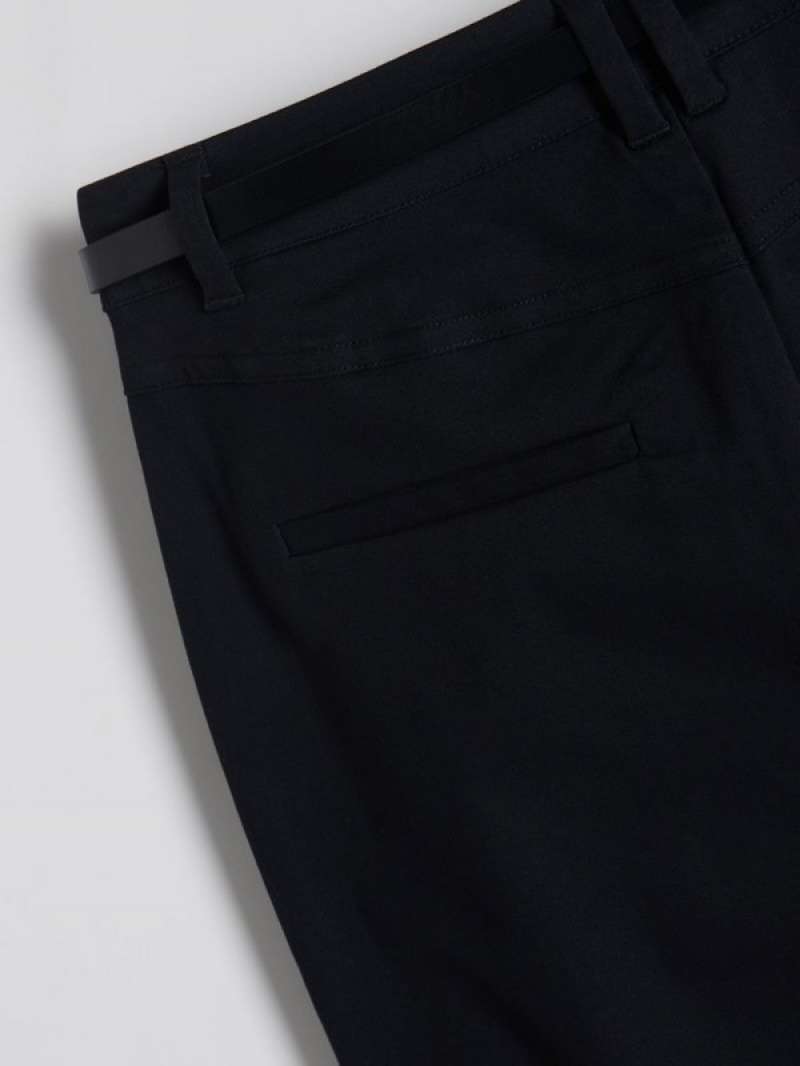 Reserved Chino With Hosen Damen Schwarz | 9248-EOGSP