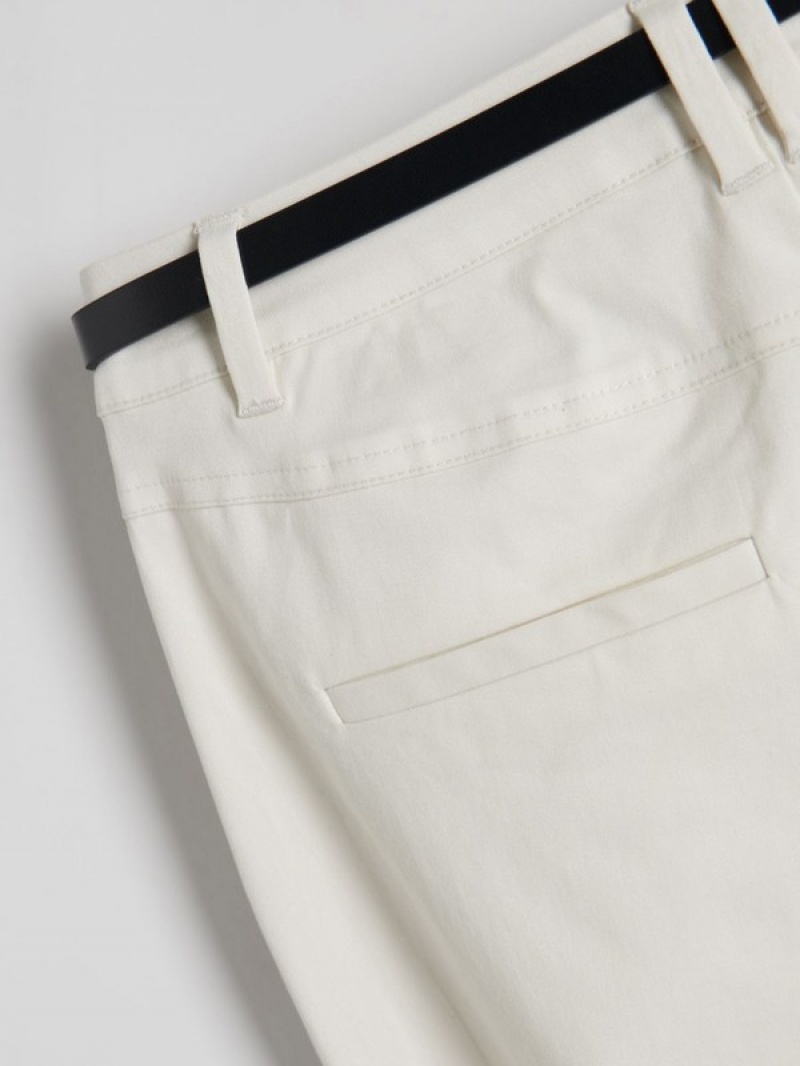 Reserved Chino With Hosen Damen Weiß | 5803-FNXJW