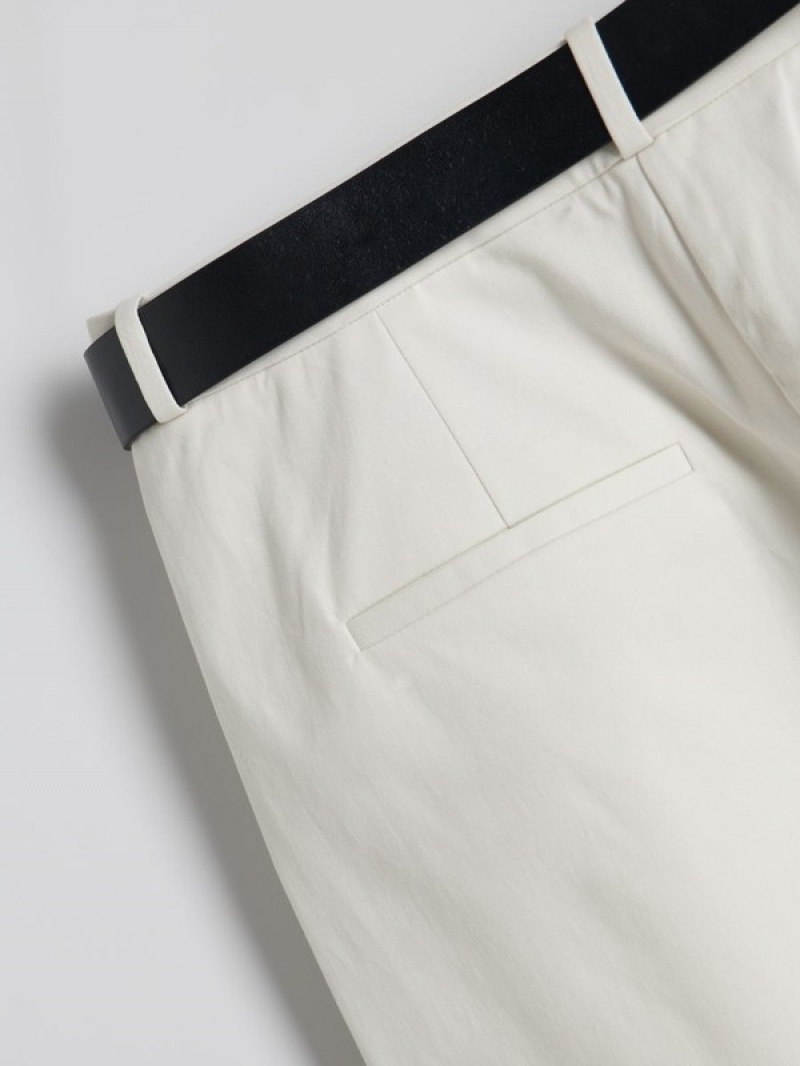 Reserved Chino With Hosen Damen Weiß | 6105-KGSRX