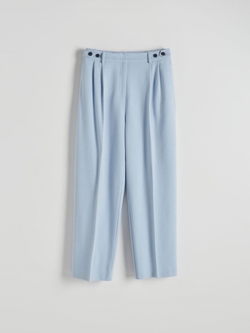 Reserved Cigarettepressed Crease Hosen Damen Hellblau | 3248-ZMJCP