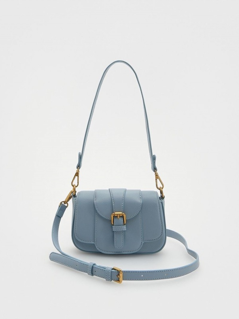 Reserved Decorative Schnallen Taschen Damen Blau | 5648-LXWBF