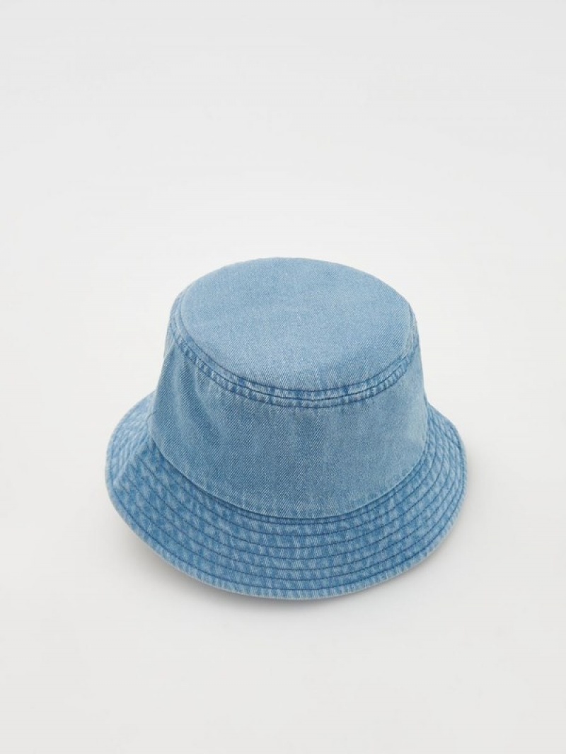 Reserved Denim Bucket Hüte Mädchen Blau | 1273-GONWJ