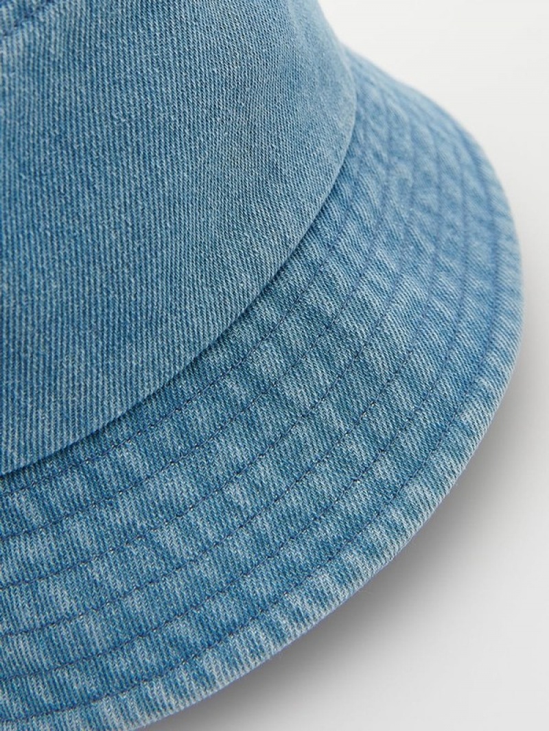 Reserved Denim Bucket Hüte Mädchen Grau Blau | 7598-PCREV